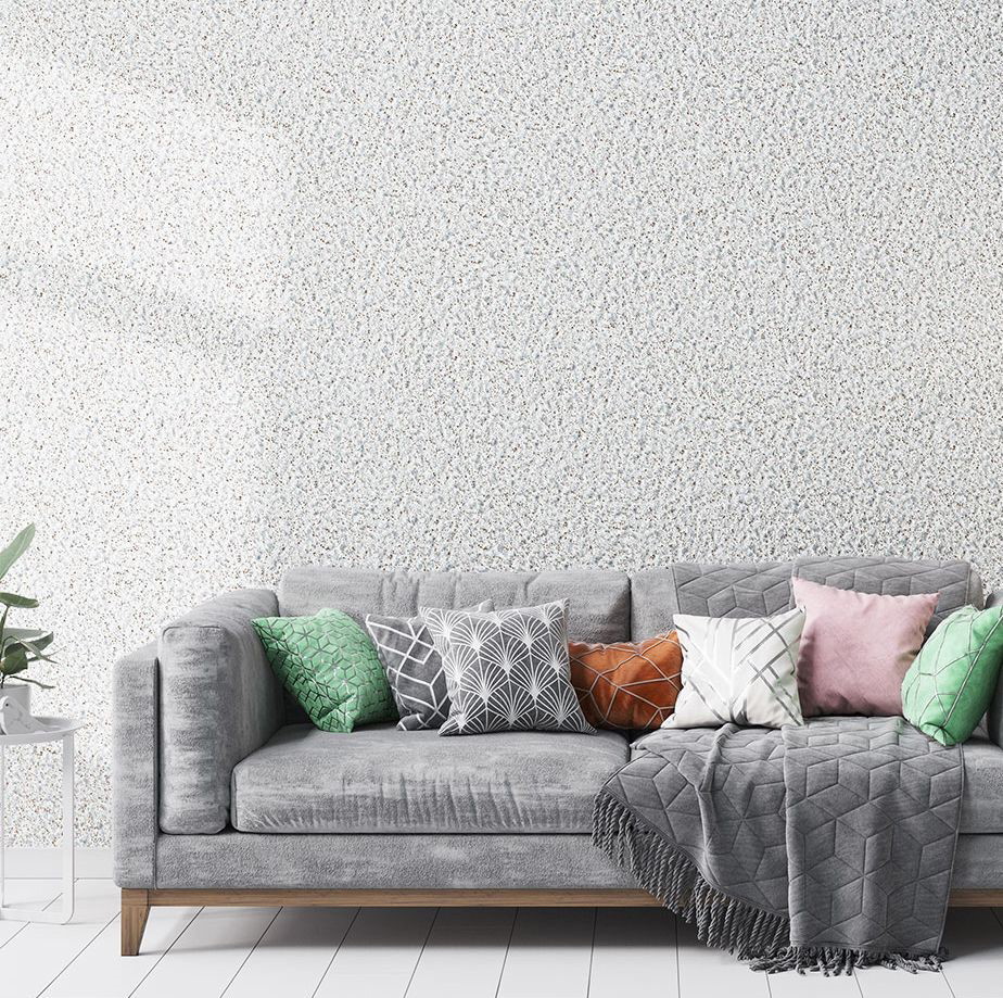 Skysti tapetai SILKPLASTER, PRESTIGE 401, su blizgučiu, pilkos spalvos, 3,5 m2/pak - 3