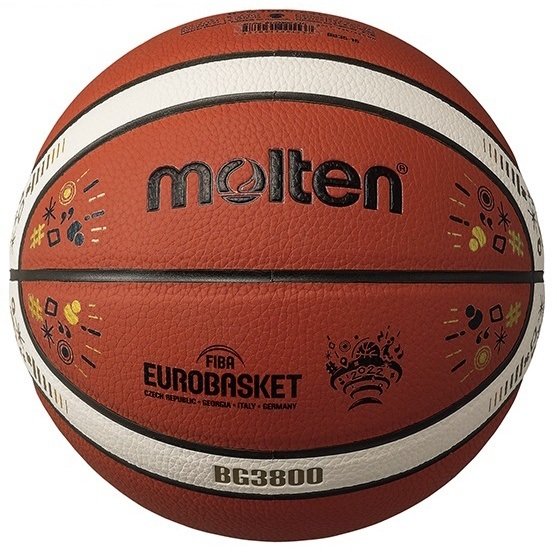 Krepšinio kamuolys MOLTEN B7G3800-E2G FIBA, sintetinė oda, 7 dydis