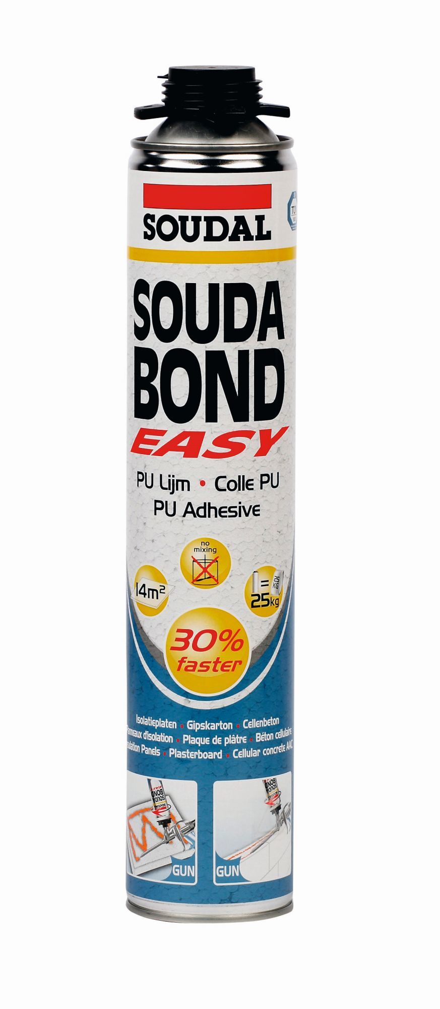 Poliuretaniniai klijai SOUDAL SOUDABOND EASY GUN BLUE, 750 ml ...