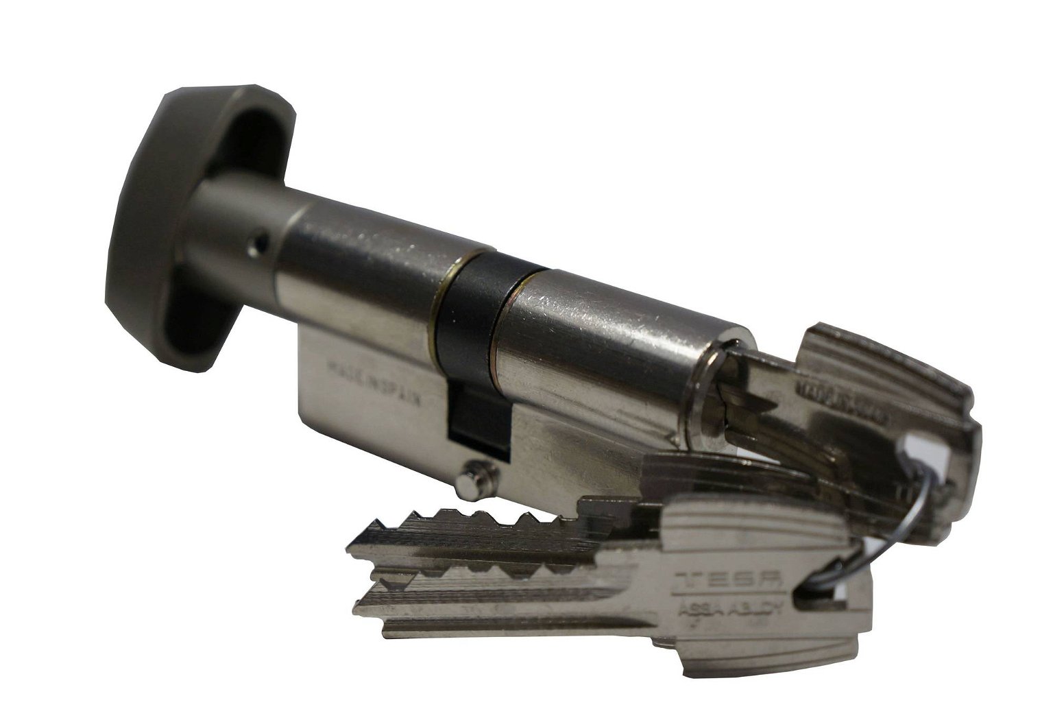 Spynos cilindras TESA su užsuktuku, 35x35 mm, 3 raktai, nikelio sp.