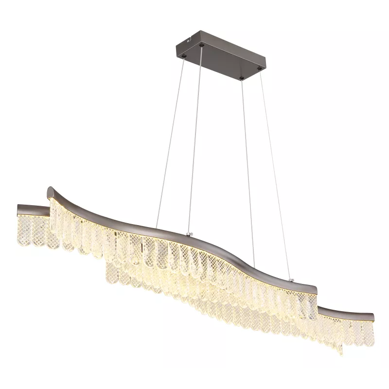 Pakabinamas LED šviestuvas GLOBO JULIET, 35W, 3200K 4480lm, akrilo kristalai, 108x18x135cm-0