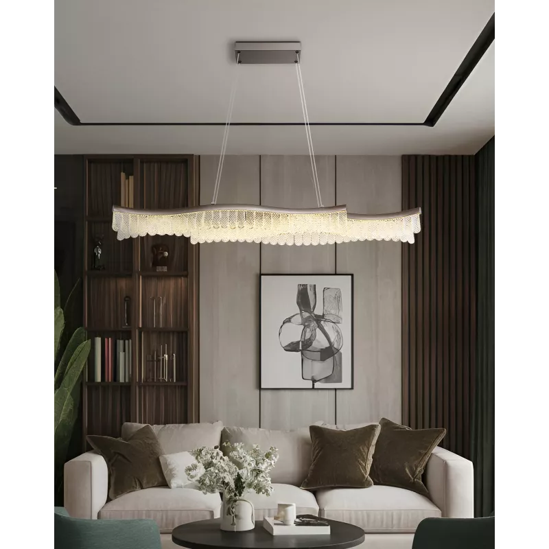 Pakabinamas LED šviestuvas GLOBO JULIET, 35W, 3200K 4480lm, akrilo kristalai, 108x18x135cm - 4