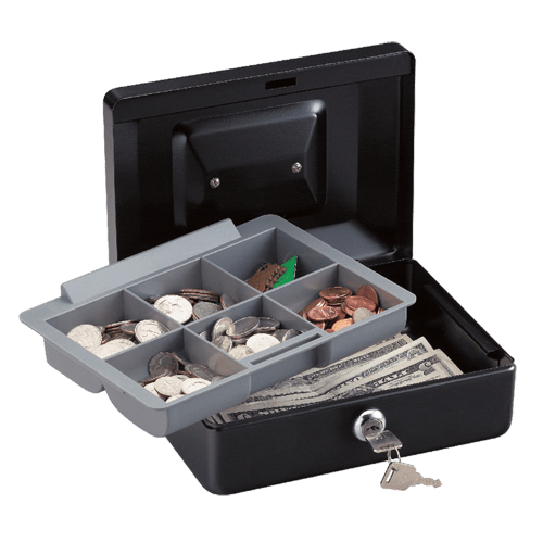 Rakinama metalinė pinigų dėžutė „SENTRY CB-8“, 82 x 200 x 156 mm