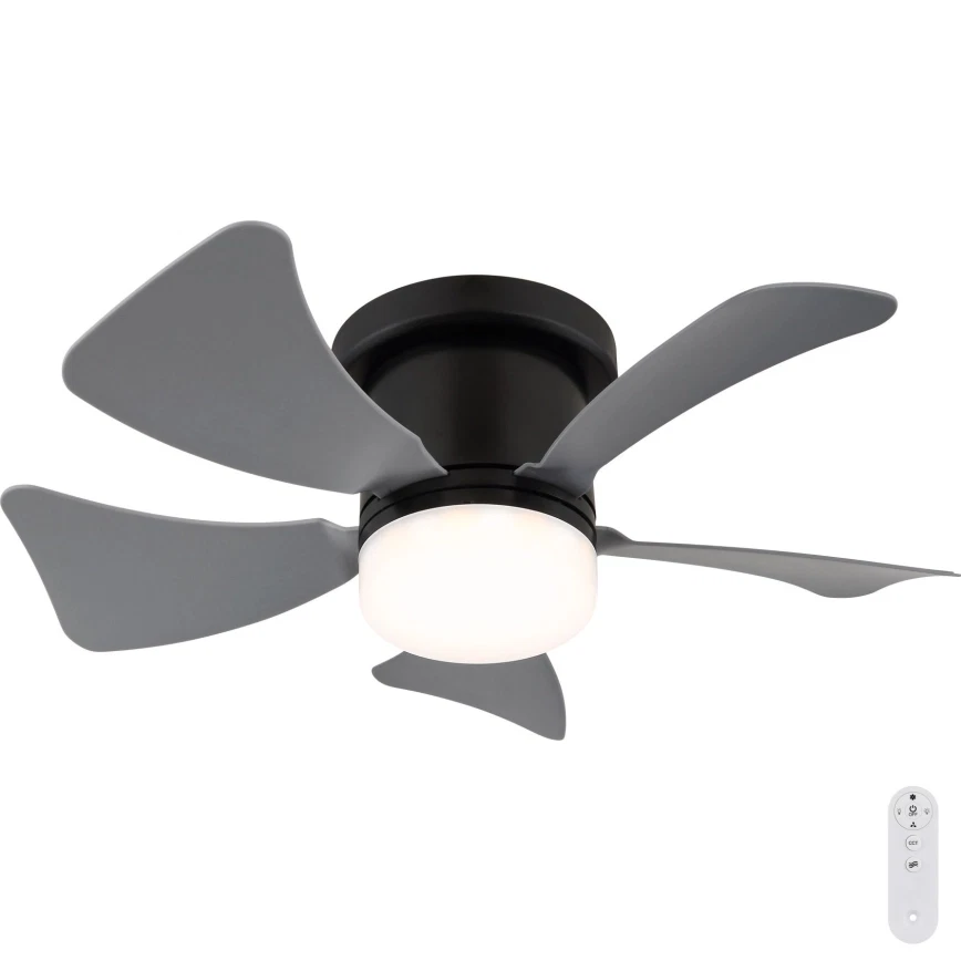 LED šviestuvas-ventiliatorius GLOBO HINES, 15+9W, CCT 2700-6500K, 1000lm, Ø40cm, su pultu-0