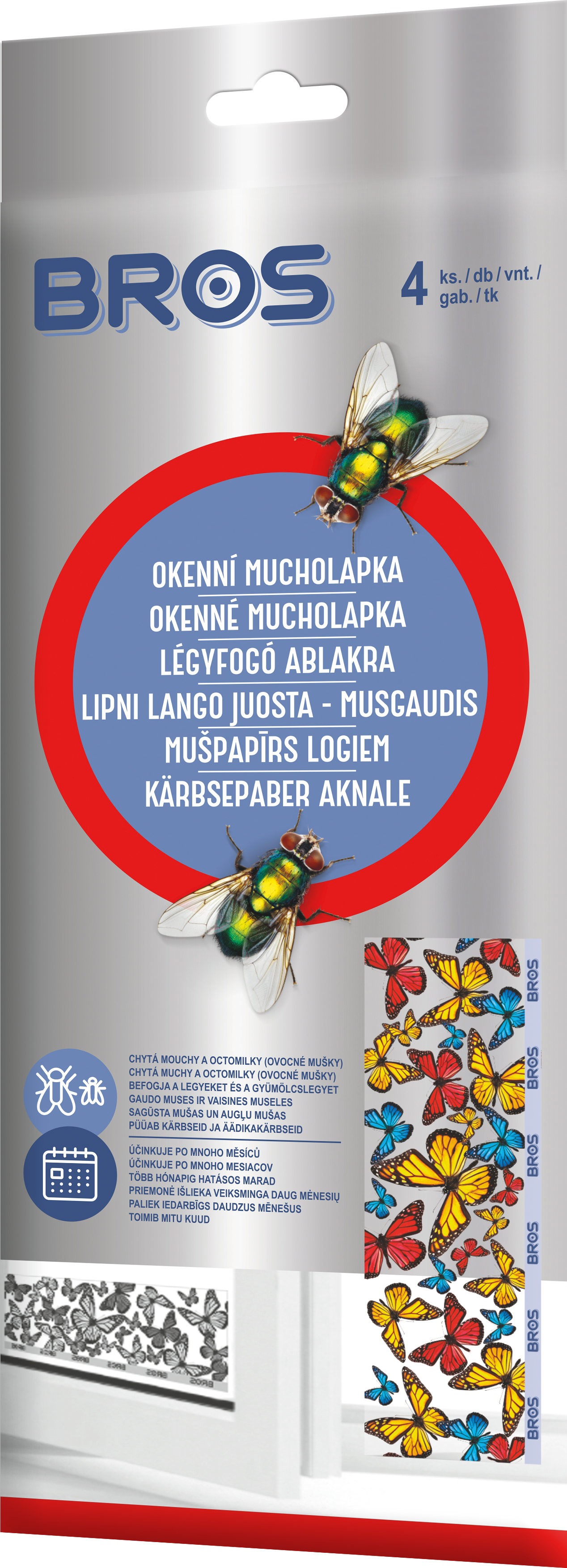 Lipni langų juostelė-musgaudis BROS, 4 vnt.-0