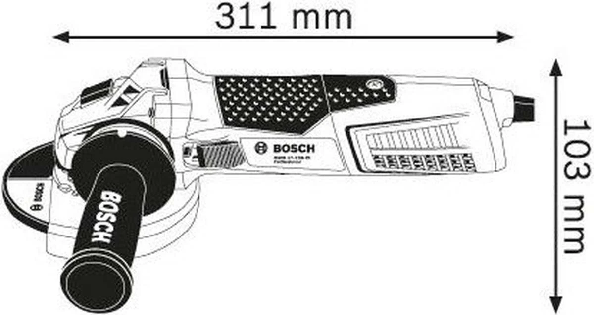Elektrinis kampinis šlifuoklis BOSCH PRO GWS 19-125 CIE, 1900 W-1