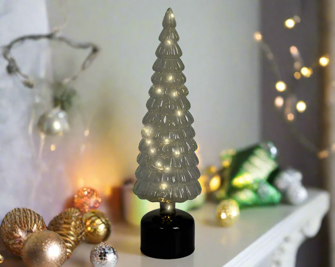 Elektrinė LED dekoracija LUMINEO EGLĖ, IP20, žalios sp., 3 x AA, 10 x 34 cm - 3