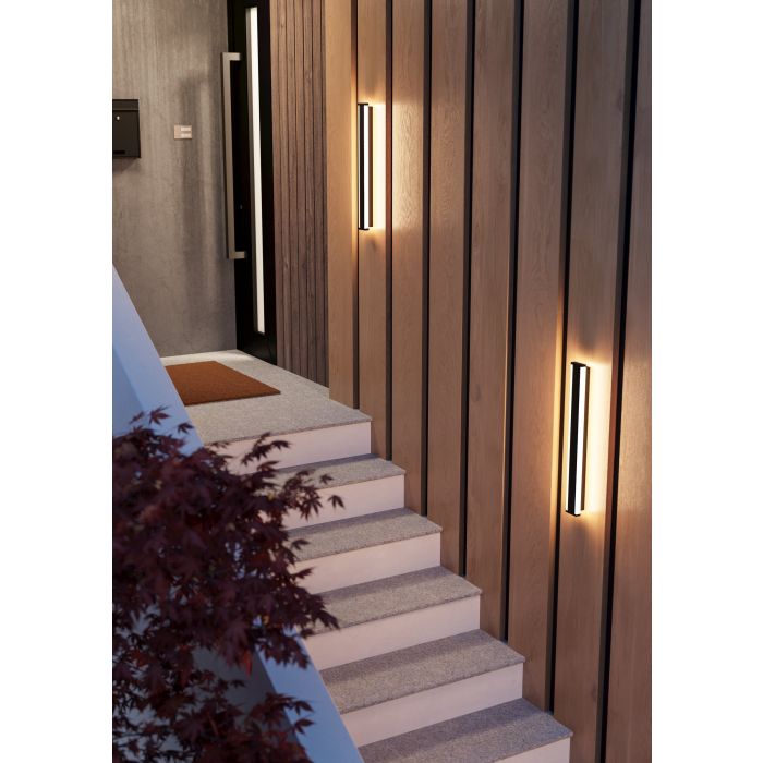 Sieninis LED lauko šviestuvas EGLO NEVIANO, IP65 3000K 2x7W 2100lm, juodos sp 58x6,5x5cm - 5