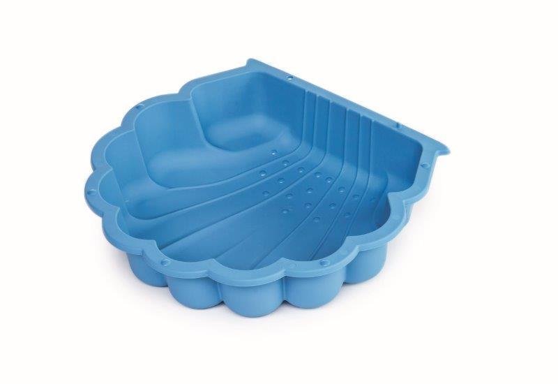 Smėlio dėžė - baseinas, kriauklės formos, plastikinė, mėlynos sp., 87 x 78 x 18 cm
