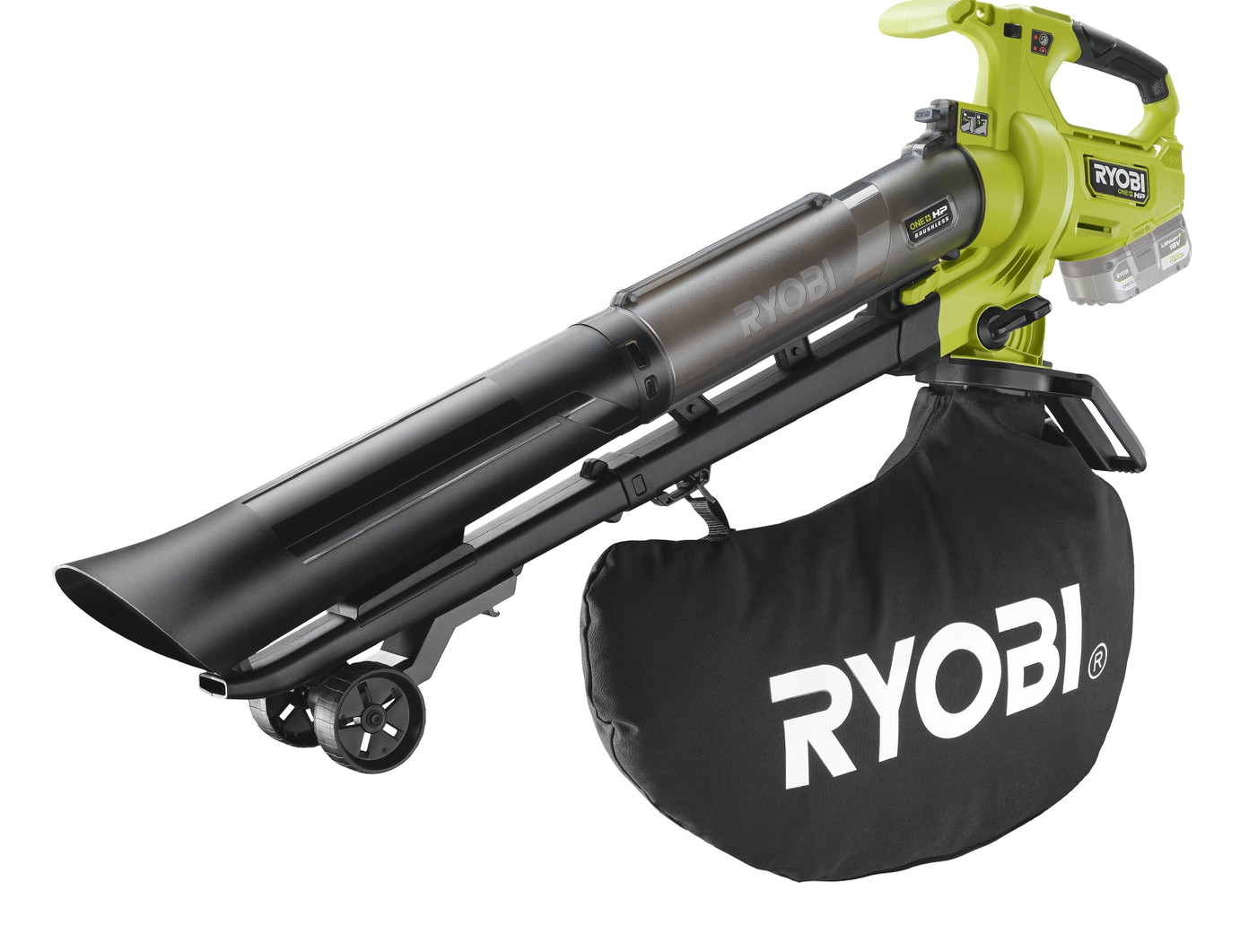 Akumuliatorinis lapų pūstuvas-siurblys RYOBI ONE+ HP RY18BVXA-0, 18 V, 250 km/h, be akumuliatoriaus-0