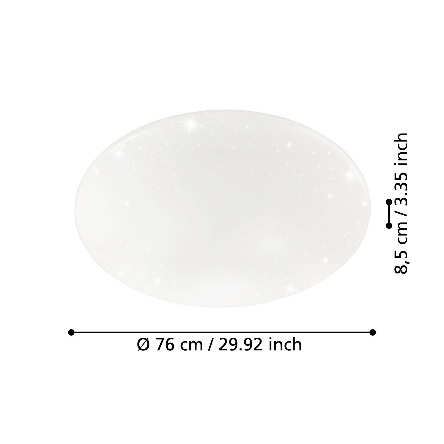 Lubinis LED šviestuvas EGLO GIRON-S CRYSTAL EFFECT 54,5W 3000-5000K 6500lm Ø76cm su pultu - 6