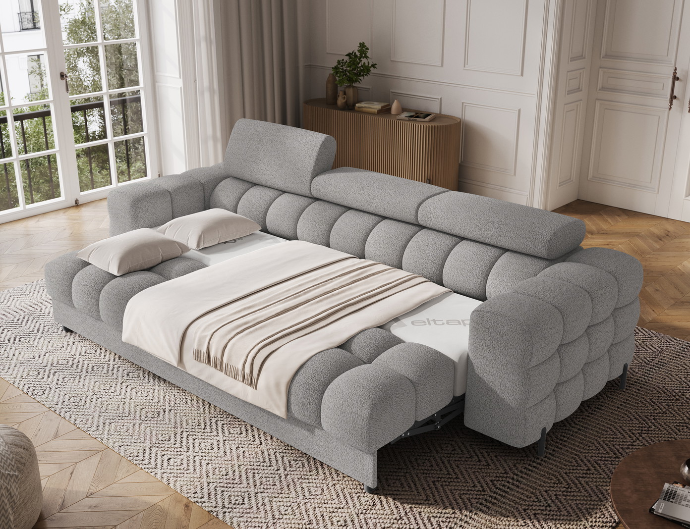 Sofa-lova Festello, pilka sp., 100 x 260 cm x 96 cm - 5