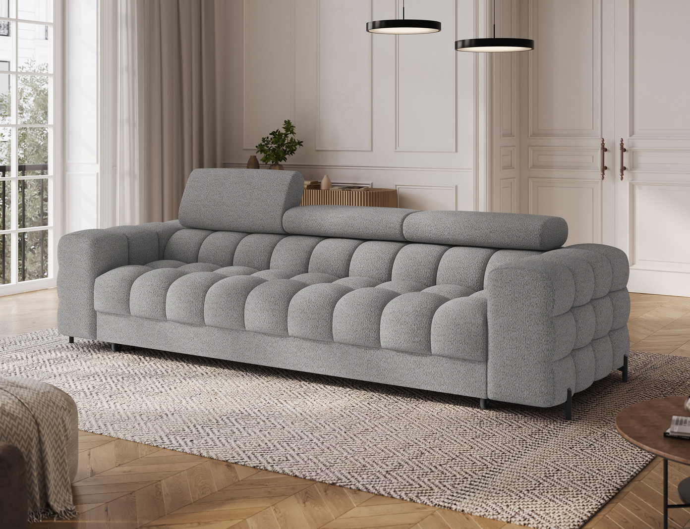 Sofa-lova Festello, pilka sp., 100 x 260 cm x 96 cm - 4