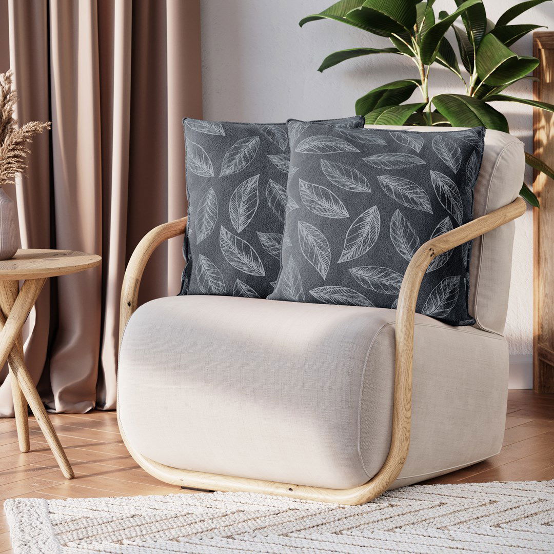 Dekoratyvinių pagalvėlių užvalkalai CALM Graphite, 2 vnt, 45x45 cm - 2