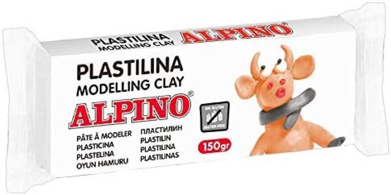 Plastilinas ALPINO, 150 g, baltas