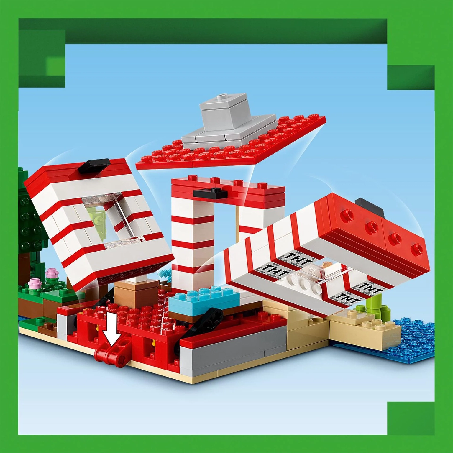 Konstruktorius LEGO Minecraft The TNT Junge House - 6