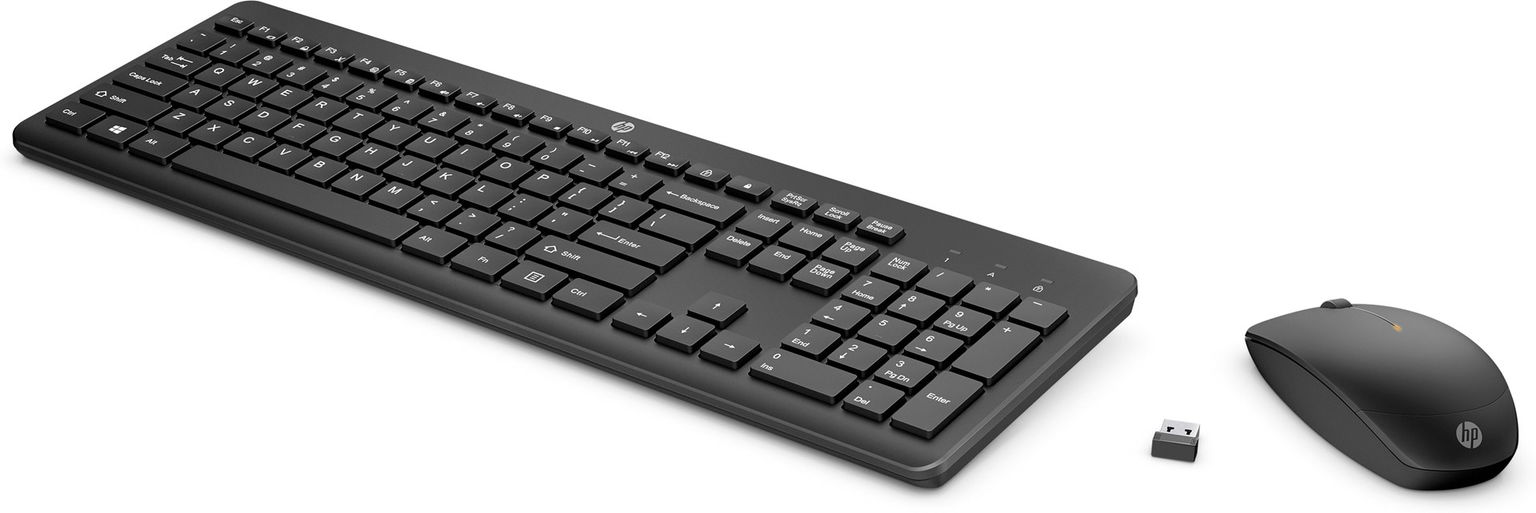 Klaviatūros ir pelės rinkinys HP 235, EN, juoda, belaidė - 2