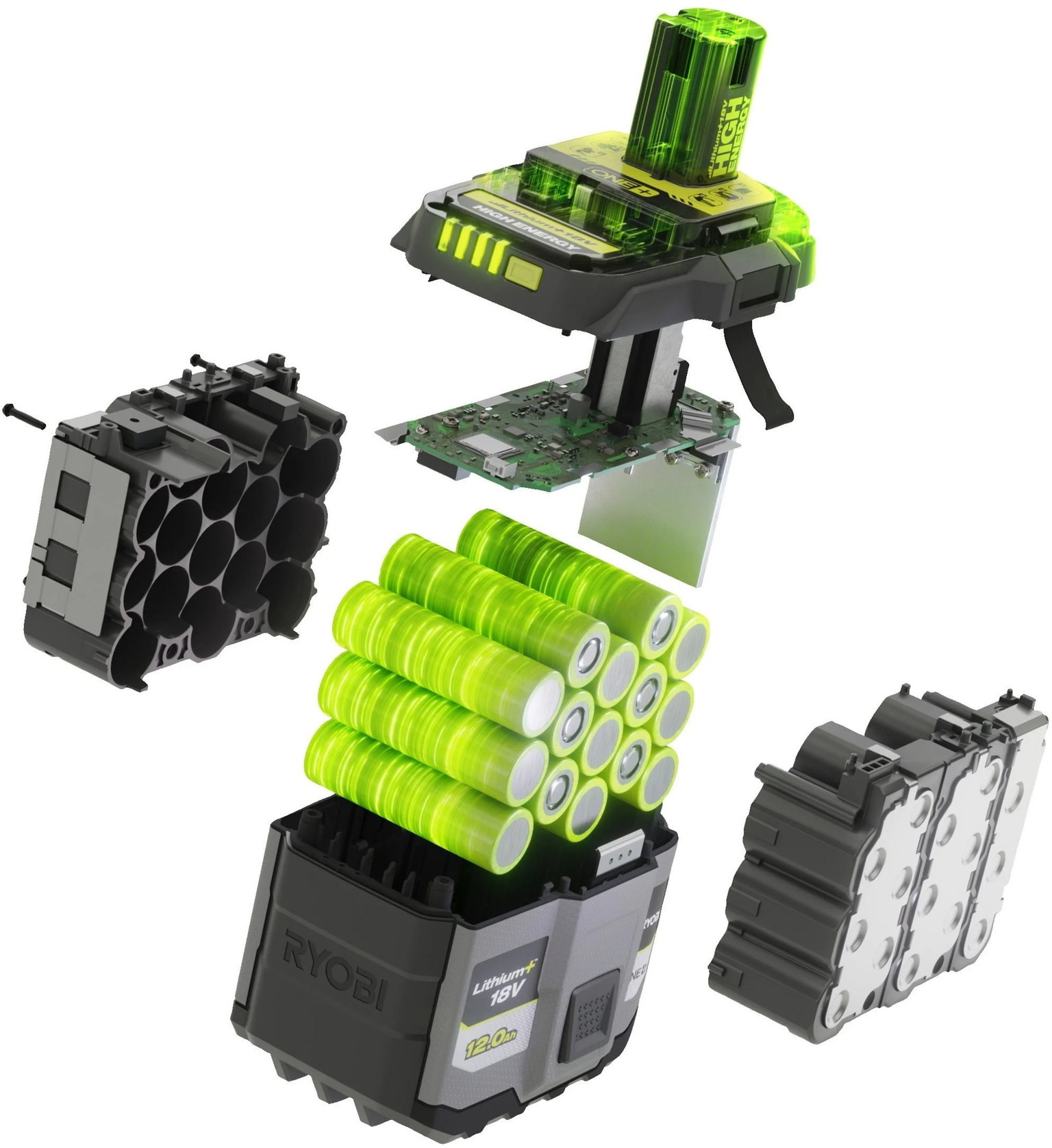 Akumuliatorius RYOBI ONE+ RB18120T, 18 V 12 Ah Li-Ion-1