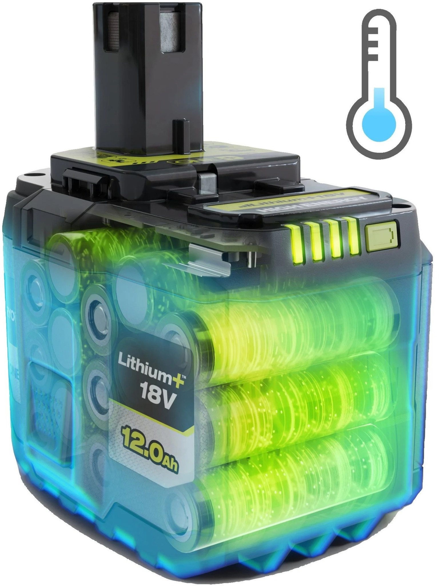 Akumuliatorius RYOBI ONE+ RB18120T, 18 V 12 Ah Li-Ion - 3