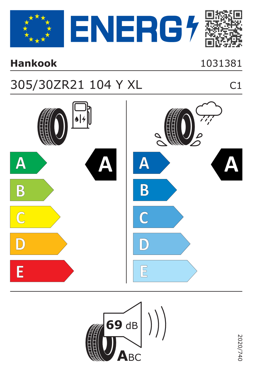 Hankook Ventus iON S (IK01) 305/30 R21 104 Y - 2
