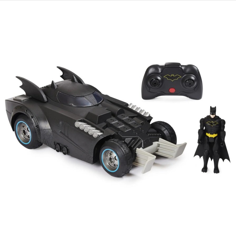 Radijobangomis valdomas automobilis BATMAN Launch & Defend Batmobile su figurėle, 1 : 16