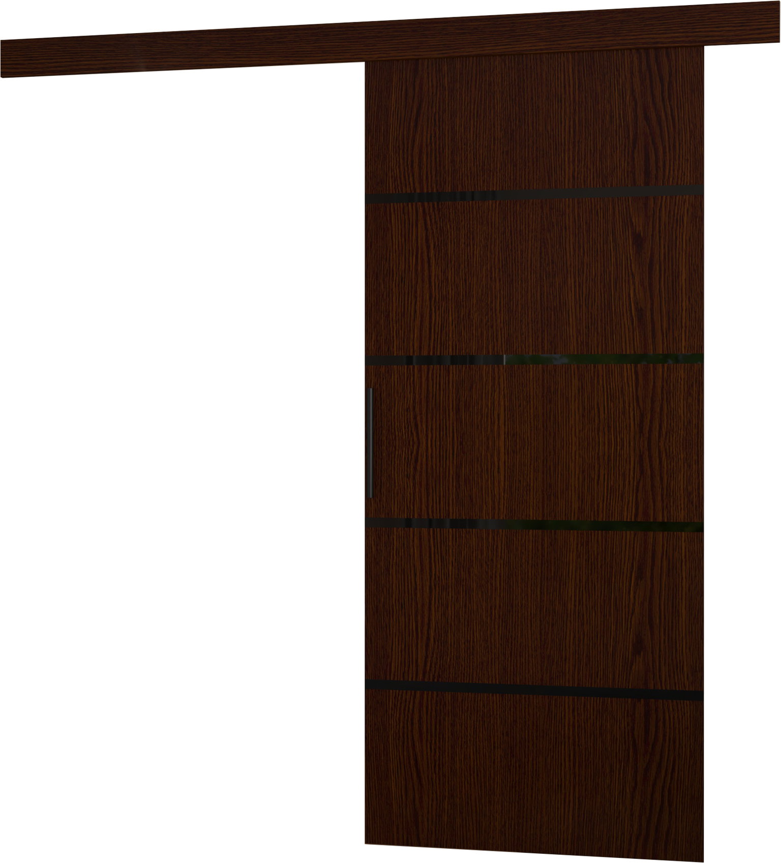 Stumdomos durys MUSCHU 86, 86 x 205 cm, ruda/juoda-1