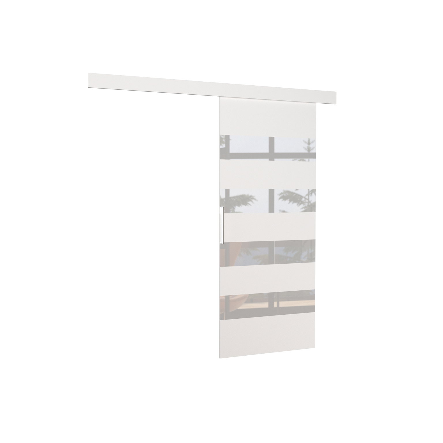 Stumdomos durys MILOU 96, 96 x 205 cm, balta-1
