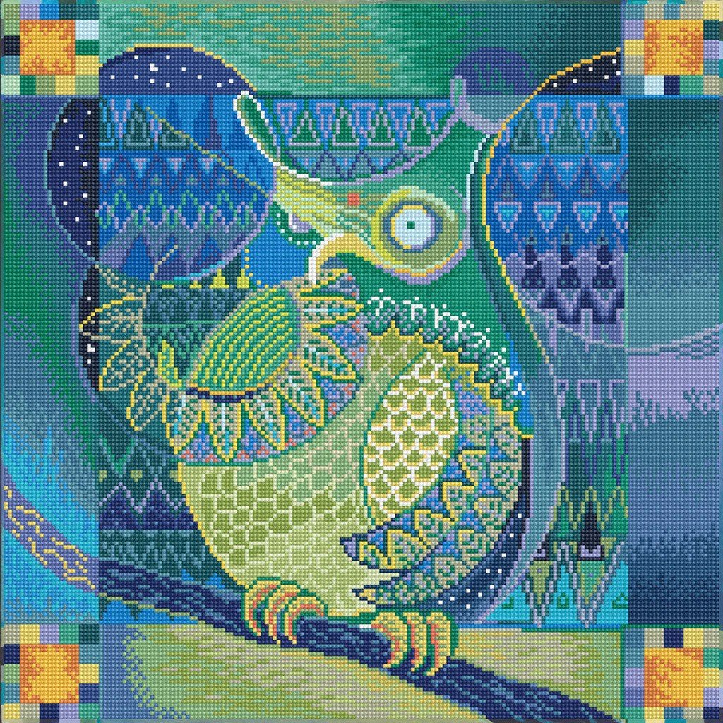 Deimantinė mozaika INDIAN OWL 51,50x 51,50 cm