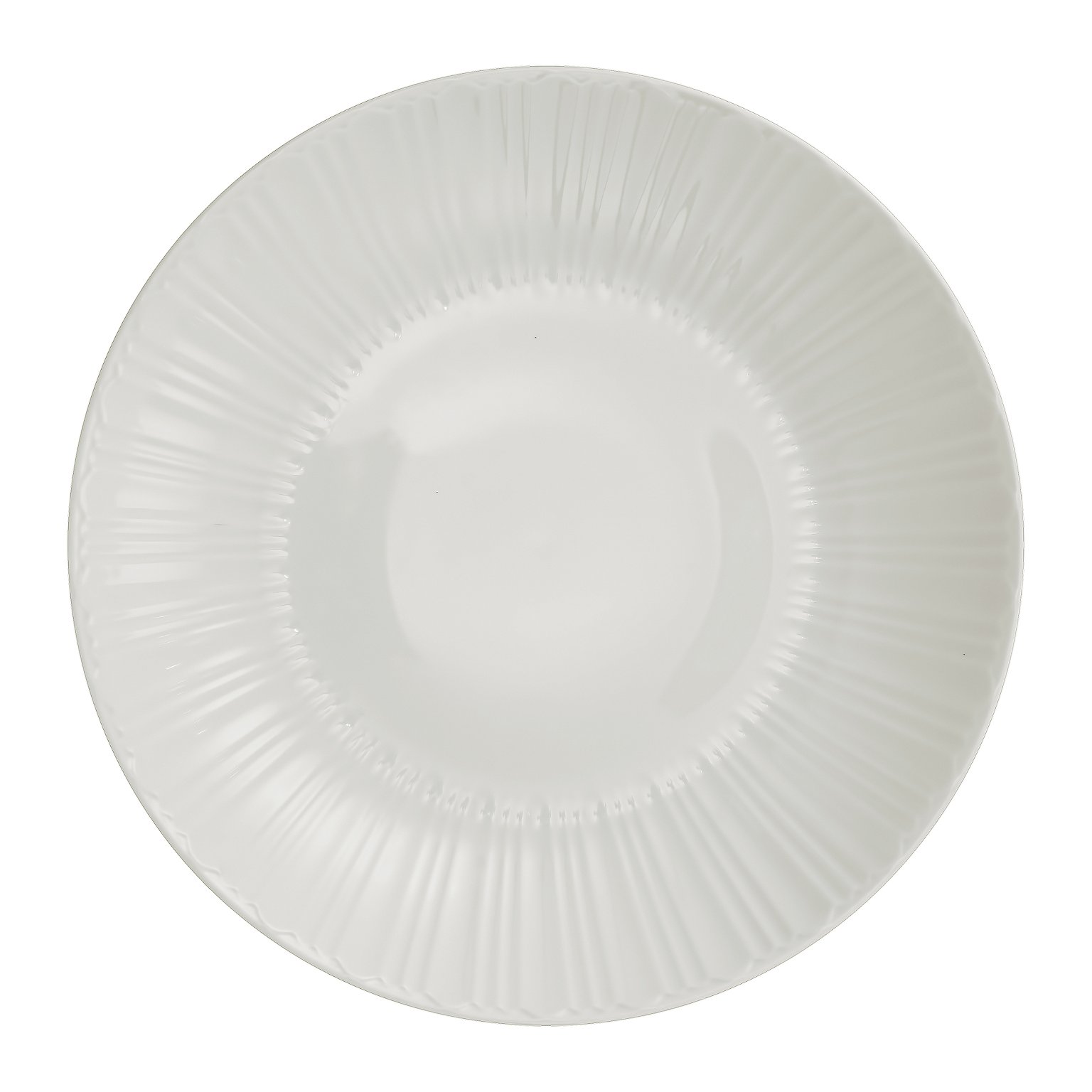 Sriubos lėkštė AMBITION Perla, baltos sp., porcelianas, 21,5 cm