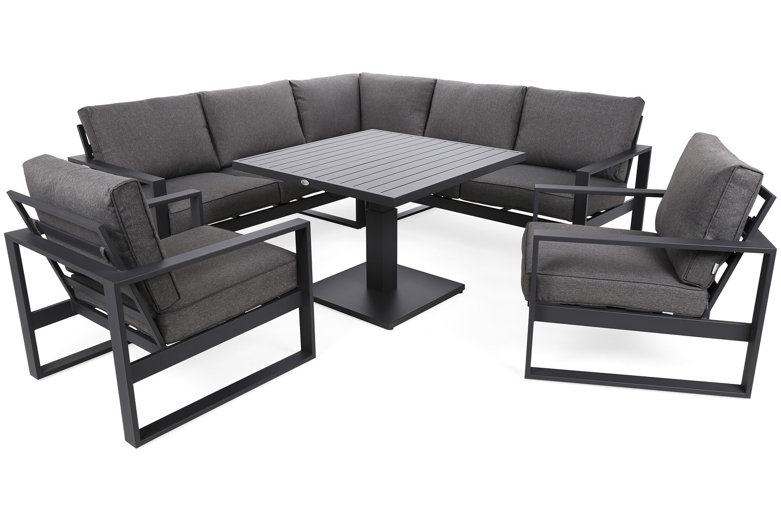 Lauko baldų komplektas Sorrento Comfort Corner, 7 vietų, tamsiai pilka - 3