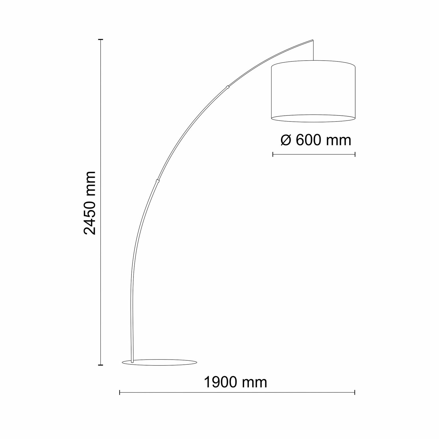 Toršeras MOBY BLACK, 1 x E27 max 15W LED - 3