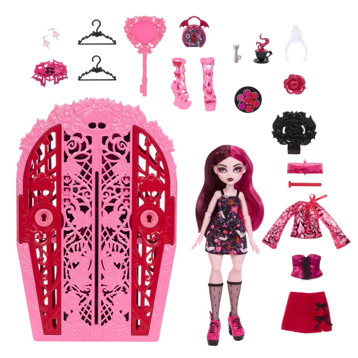 Siurprizų rinkinys – Drakulaura MONSTER HIGH SKULLTIMATES, vidurnakčio sodo serija-1