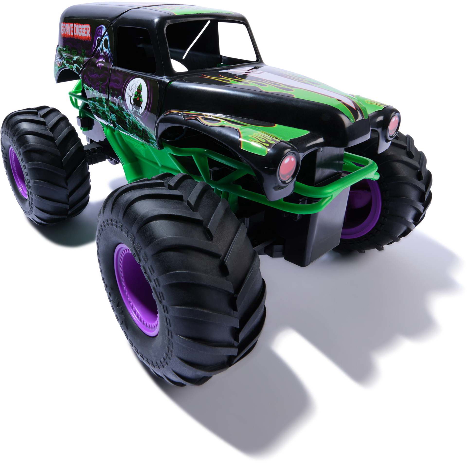 Radijo bangomis valdomas automobilis MONSTER JAM visuregis Smash & Bash Grave Digger-1
