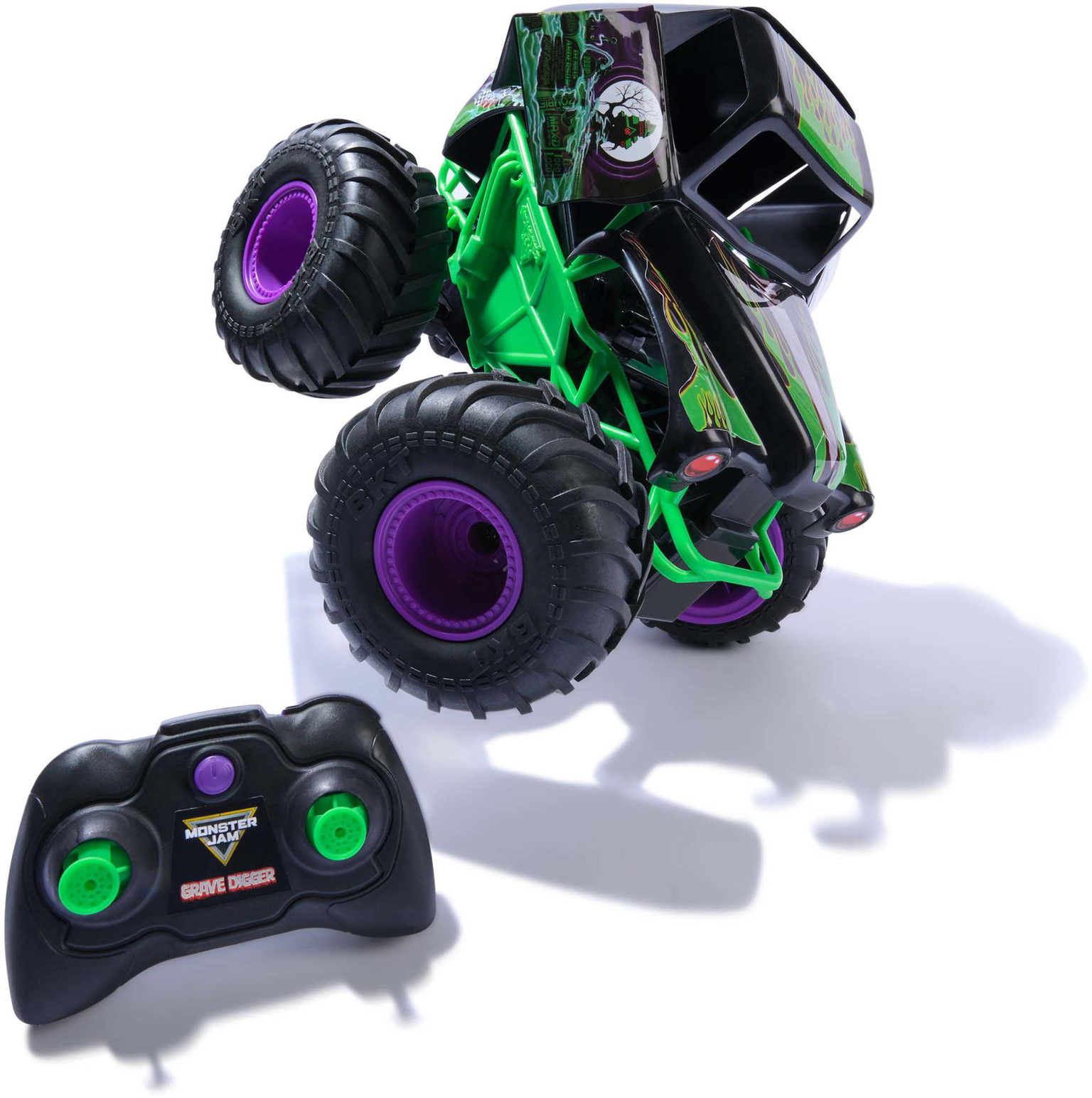 Radijo bangomis valdomas automobilis MONSTER JAM visuregis Smash & Bash Grave Digger - 3