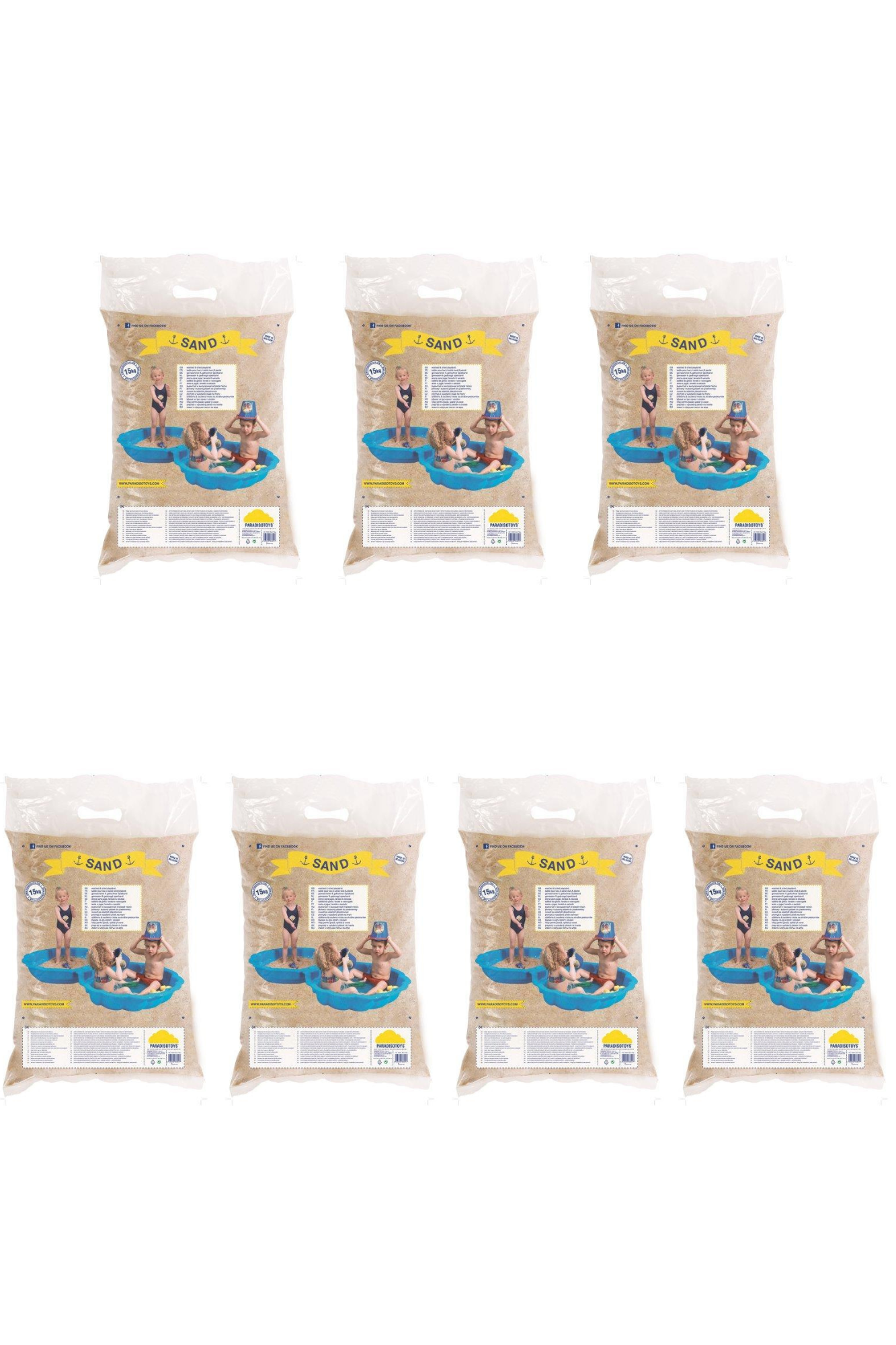Smėlis smėlio dėžėms, plautas ir išdžiovintas +300°C temperatūroje, 15 kg, 7 vnt - 1