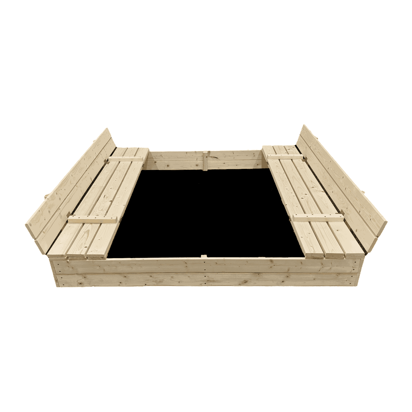 Smėlio dėžė Bonus Orbis su patiesalu ir 400 kg smėlio, 160x160 cm-1