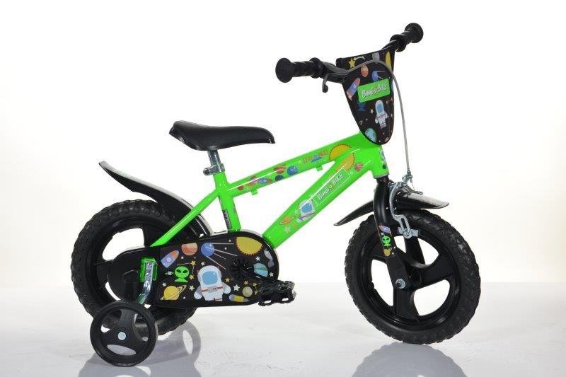 Vaikiškas dviratis MTB 12" BOY, 85 x 60 x 40, žalios/juodos spalvos