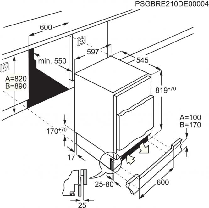 Įmontuojamas šaldytuvas AEG SKB582F1AF - 3