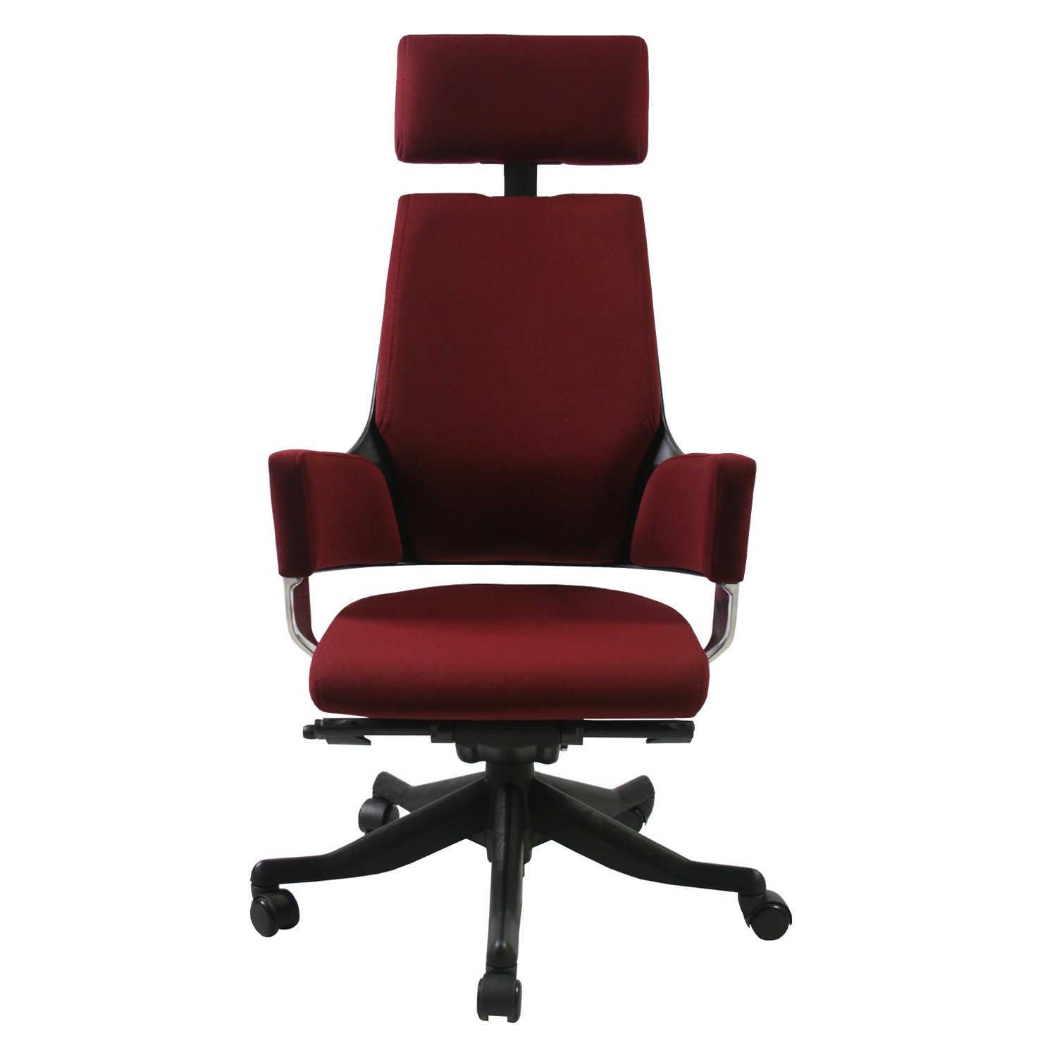 Biuro kėdė DELPHI su galvos atrama, 60x47x117,5-133,5 cm, tamsiai raudona