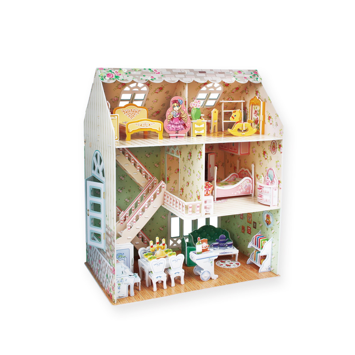 3D CUBICFUN  dėlionė (vidutinė) Lėlių namas - 3