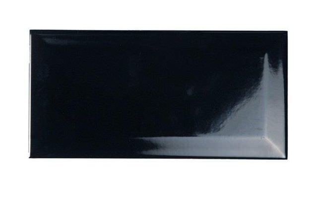 Keraminės sienų plytelės METROTILES BLACK, 10 x 20 cm