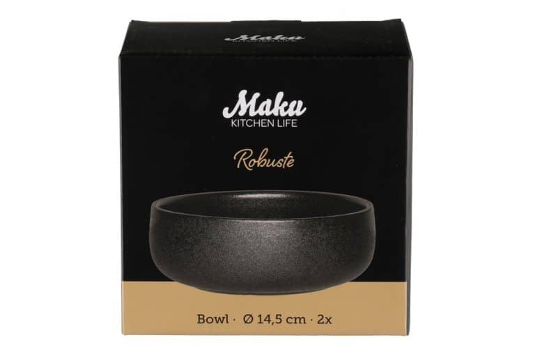Sriubos lėkštė MAKU ROBUSTE, juodos sp., ø 14, 5 cm, 2 vnt.-1