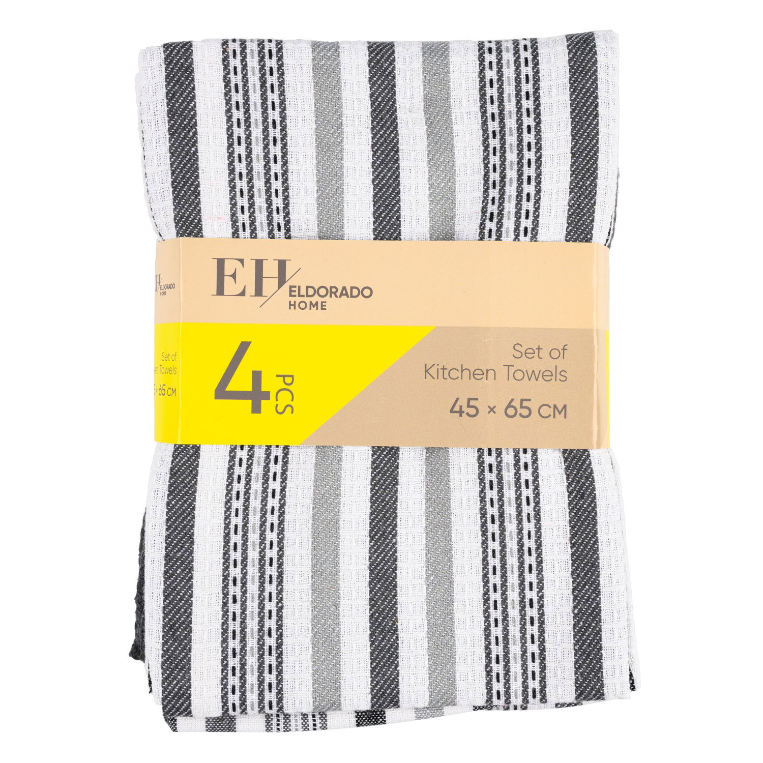 Virtuvinių rankšluosčių komplektas ELDORADO HOME, 2-jų dizainų, 4x45x65cm, 100% medvilnė - 1