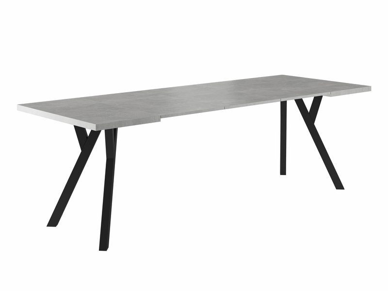 Valgomojo stalas MERLIN, 90 x 90 cm, pilka/juoda