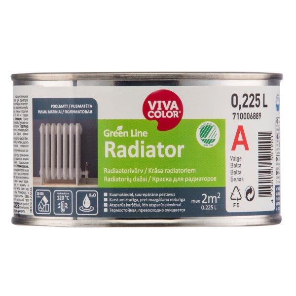 Radiatorių dažai VIVACOLOR GREEN LINE RADIATOR, pusiau matiniai, baltos sp., 225 ml-0