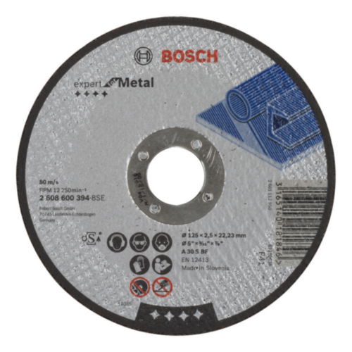 Metalo pjovimo diskas BOSCH, 125 x 2,5 x 22,23 mm, A 30 S BF-1