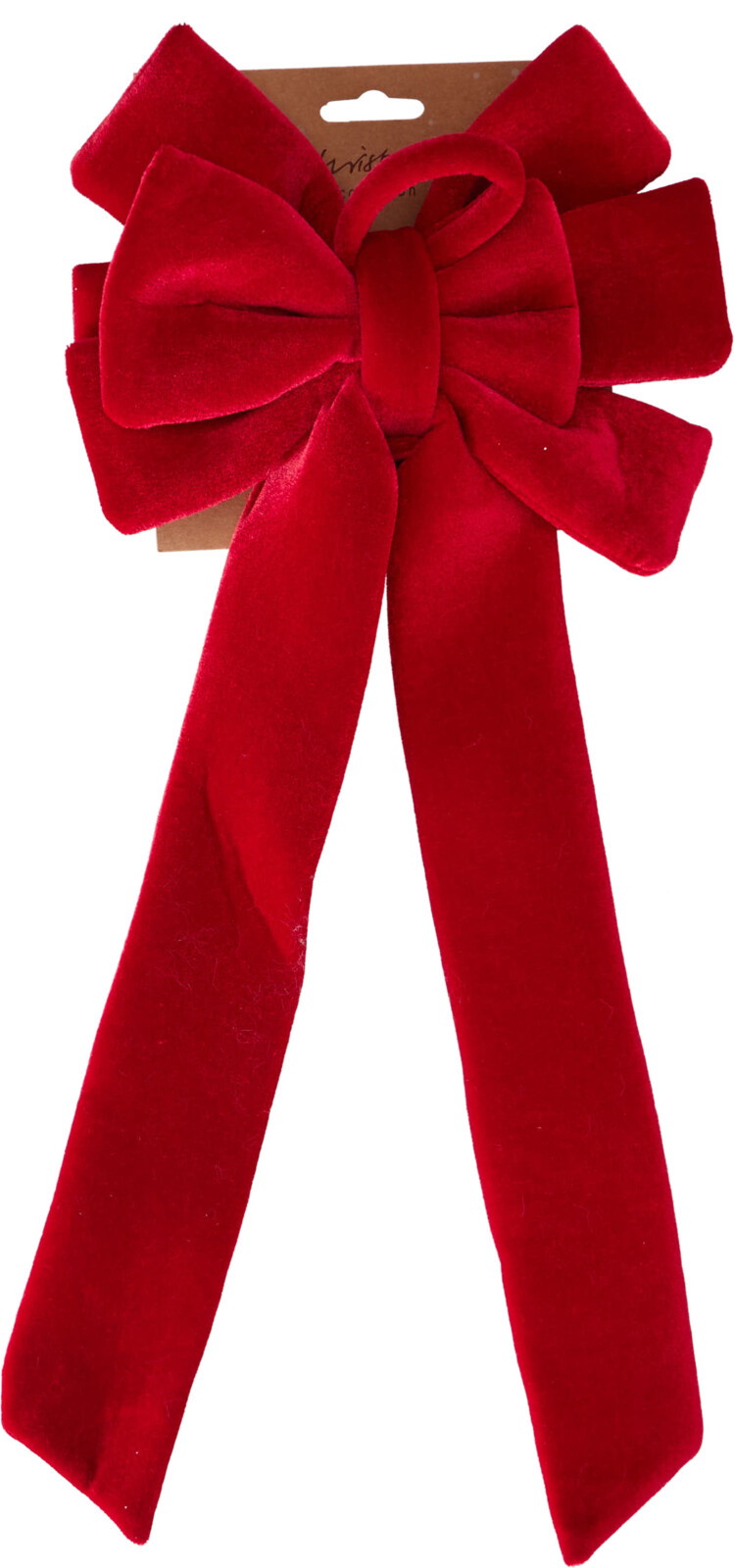 Kalėdinė dekoracija VELVET BOW, raudonos sp., 49 cm, 1 vnt-0