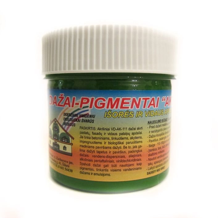 Dažų pigmentas AKRILEN, šviesiai žalios sp., 600 g