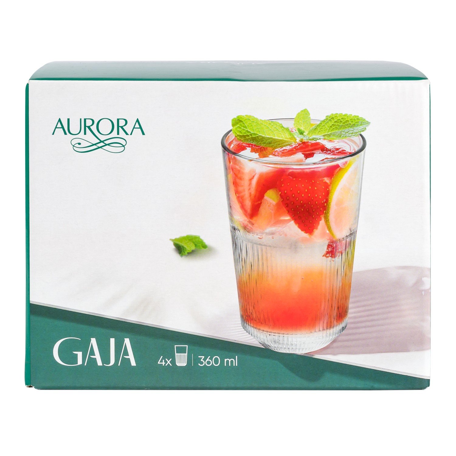 Stiklinės AURORA Gaja, 360 ml, 4 vnt - 2