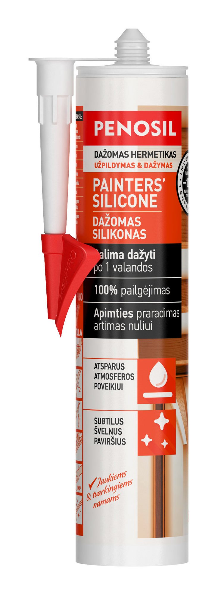 Dažomas silikoninis hermetikas PENOSIL PAINTERS SILICONE, baltos sp., 290 ml